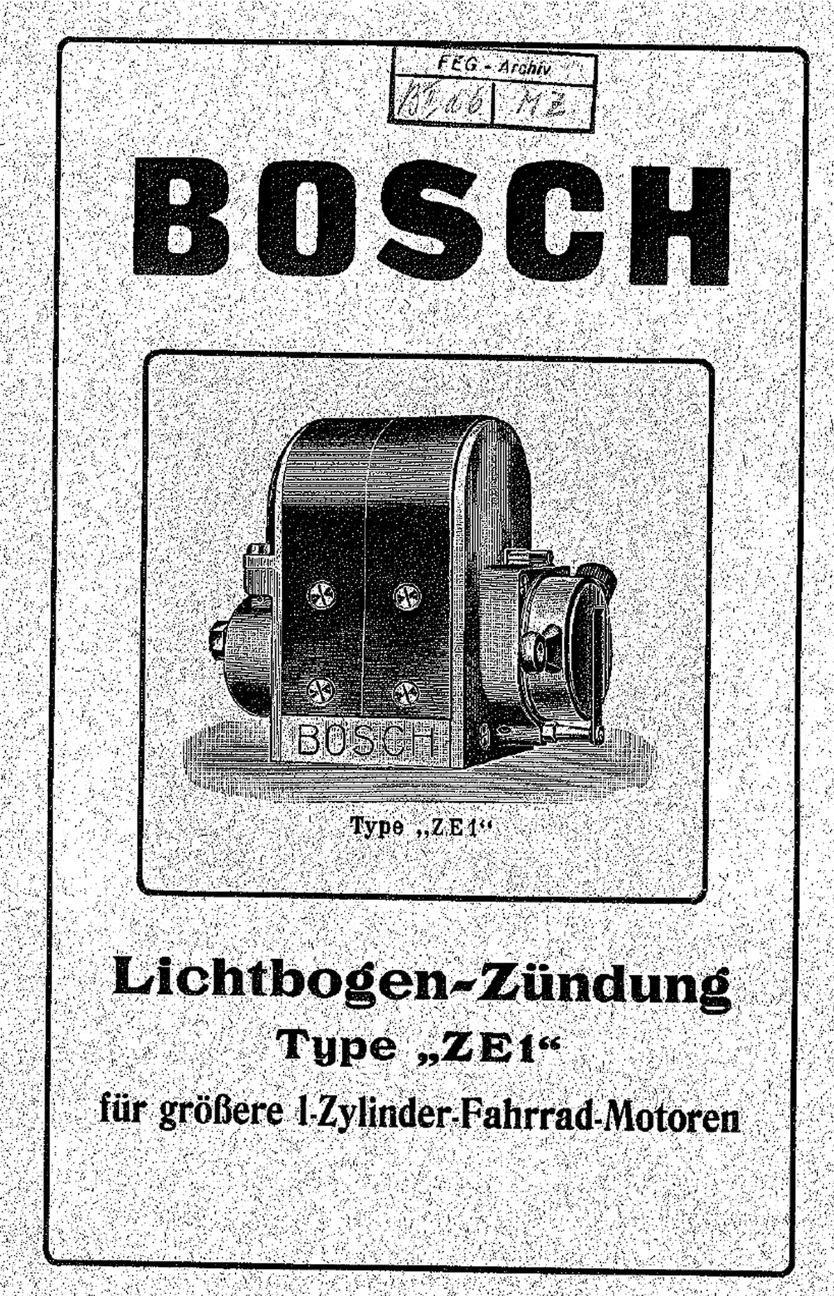 Bosch ZE1 Tech Spec Page Cover german